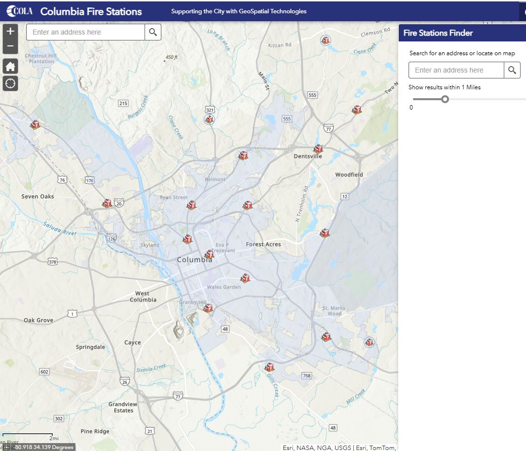 City Of Columbia Sc City Limits Map City Of Columbia - Gis Landing Page