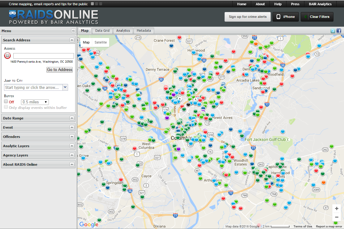 Columbia Sc Gis Map City Of Columbia Gis - South Carolina