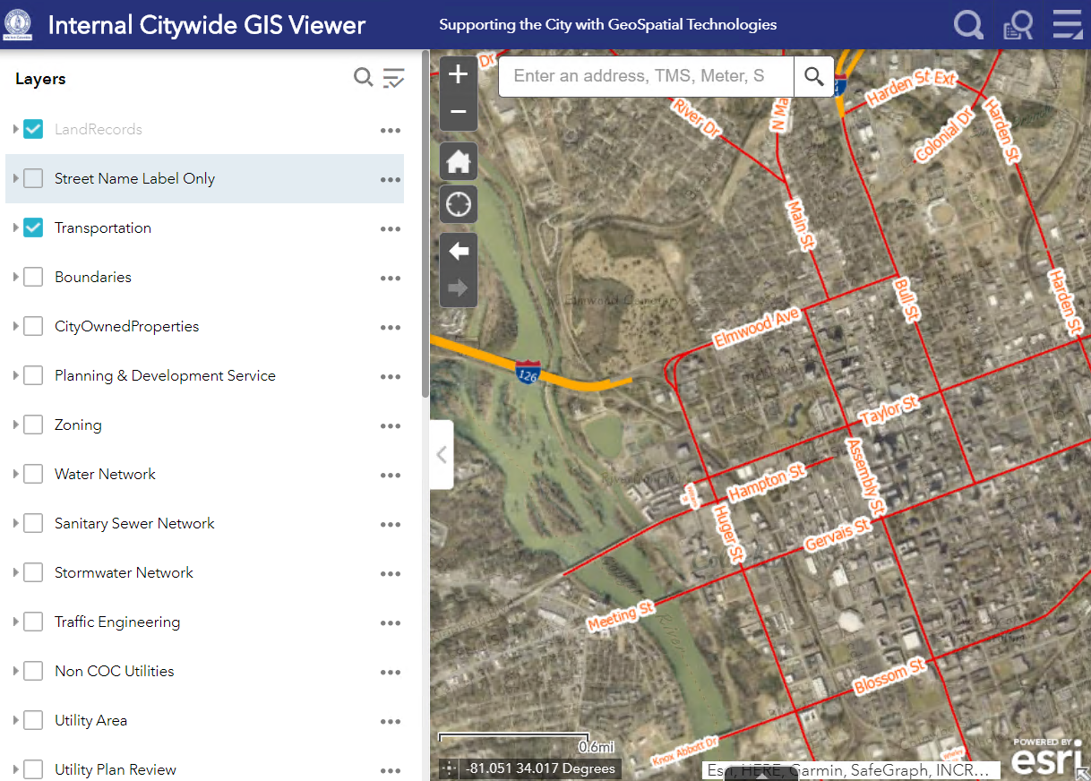 City of Columbia GIS - Internal GeoSpatial Hub